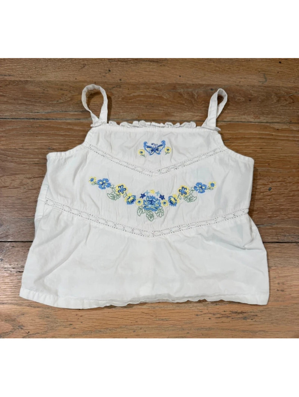 vintage Y2K-era Baby Gap camisole tank top Butterfly embroidery size 5
